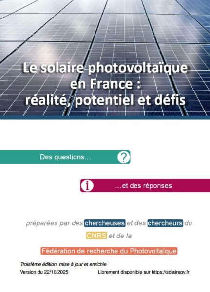 Le solaire photovoltaique en France